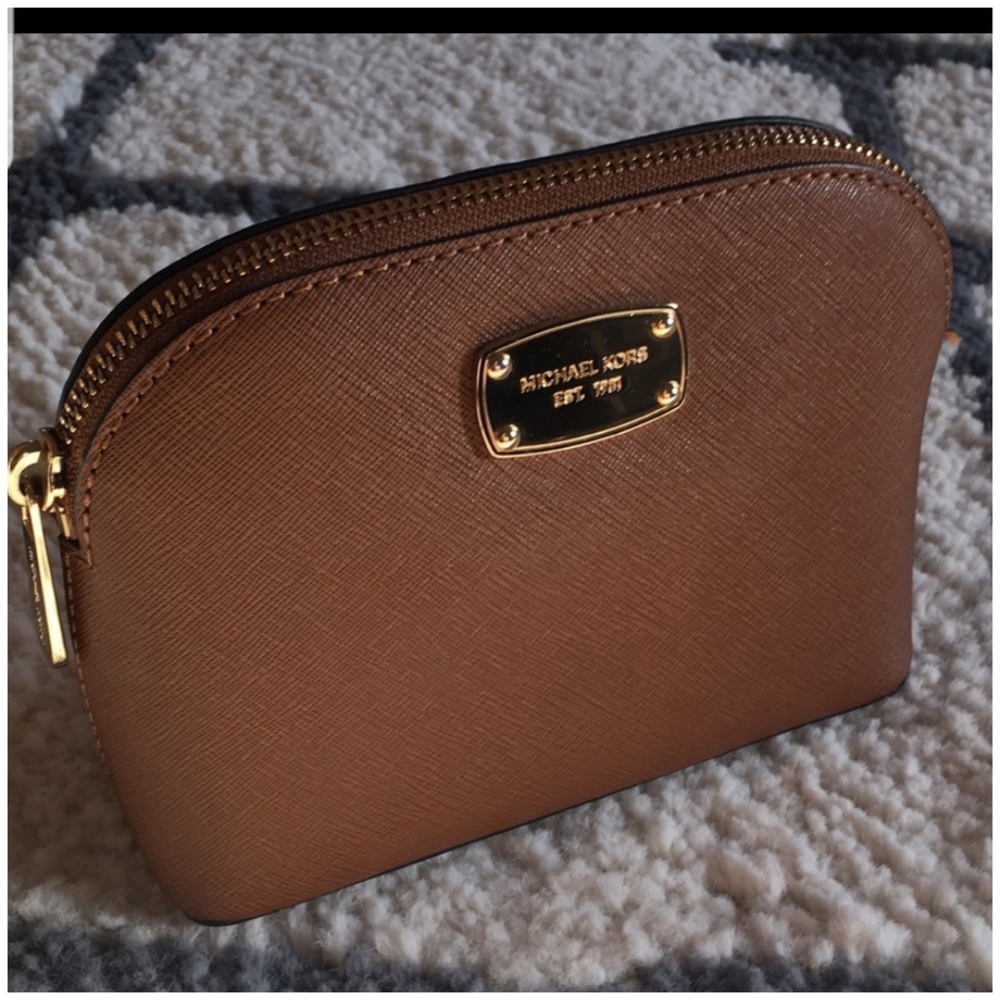 Michael Kors brown Makeup Bag